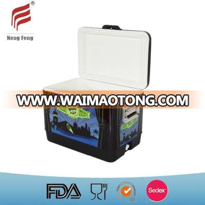 High quality promotional full wrapped metal insulated ice cooler