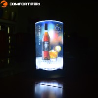 Bar LED light menu holder table tent display